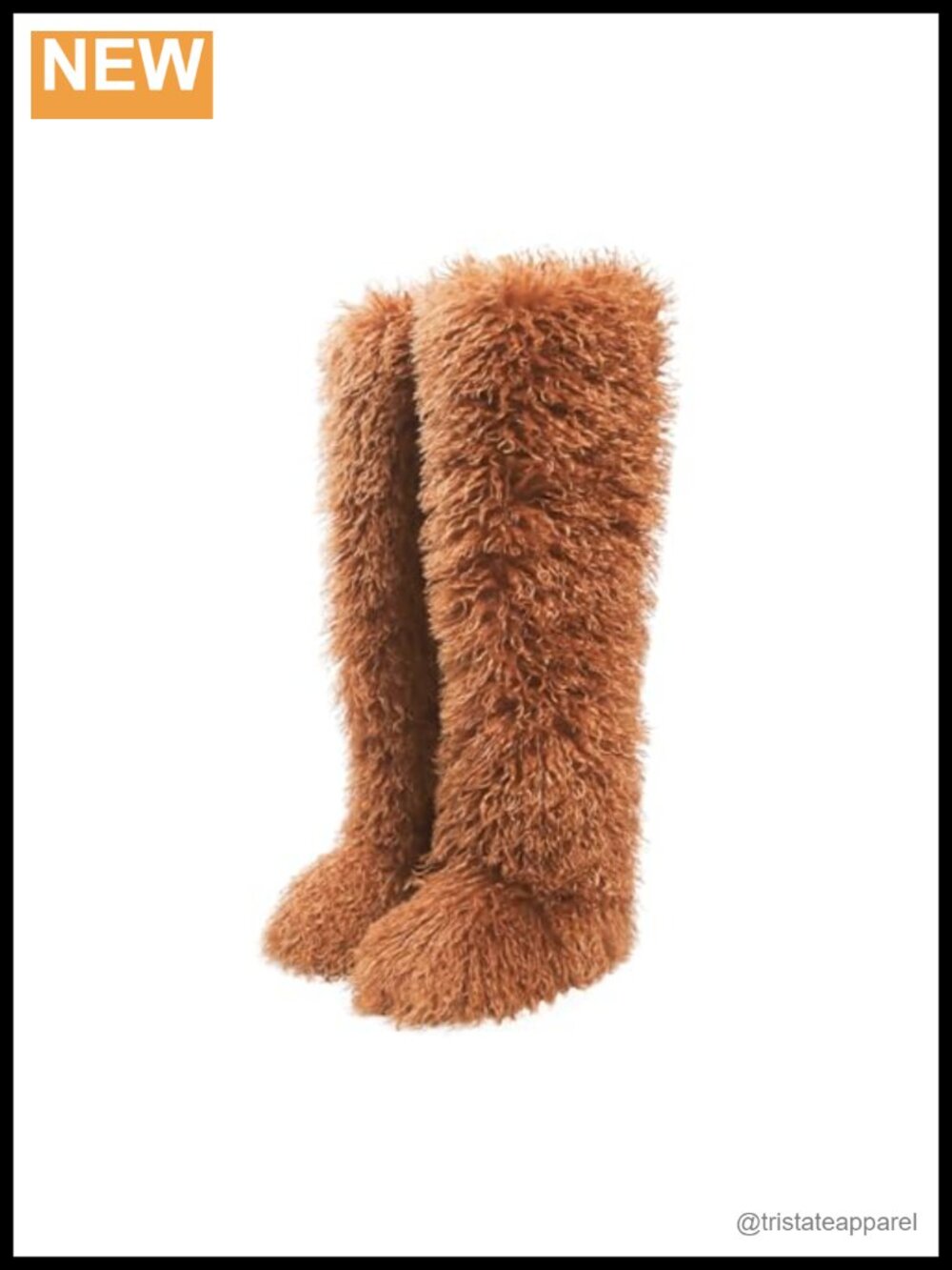 Black Over the Knee Faux Fur Boots for Women, Fluffy Winter Snow Boots, Fur